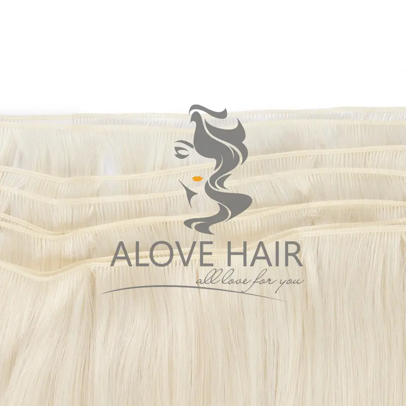 Cuticle intact ash blonde genius wefts for Notth Carolina hair salon and hair stylists