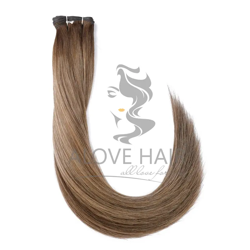 Supply high quality cuticle intact Balayage color micro wefts for hair salon